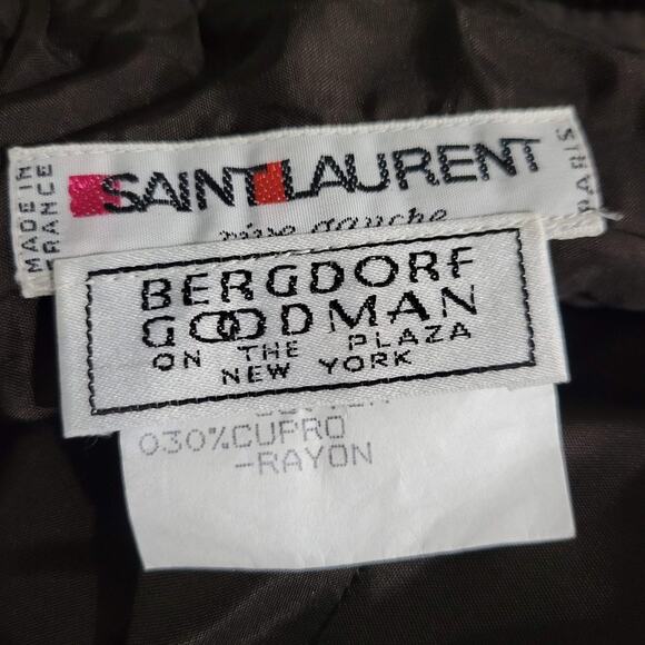 Yves Saint Laurent Velvet Skirt Brown Vintage Pencil Rive Gauche YSL Size 38 XS - Picture 7 of 12